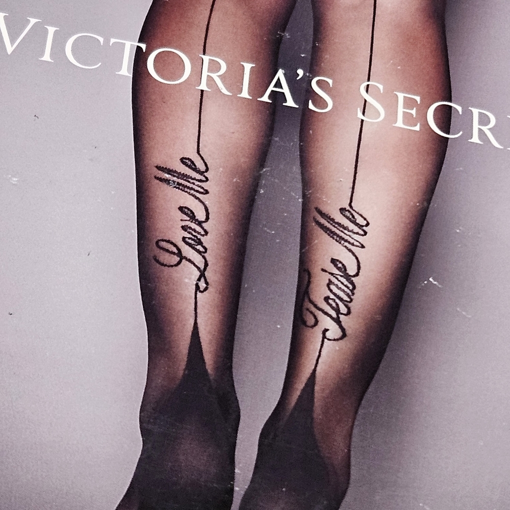 Victoria's Secret Black Thigh Highs